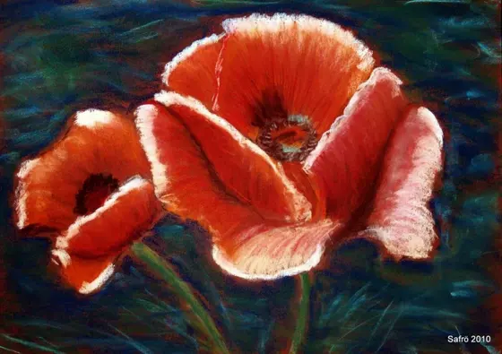 Gemälde: Mohnblumen (1)