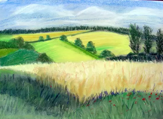 Gemälde: Am Feld (1)